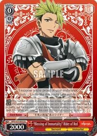 "Blessing of Immortality" Rider of Red - Fate/Apocrypha - Weiss Schwarz card
