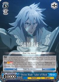 "Divine Blade" Saber of Black - Fate/Apocrypha - Weiss Schwarz card