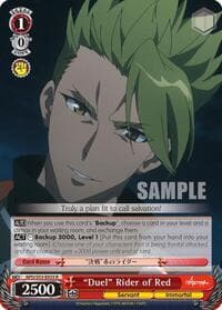 "Duel" Rider of Red - Fate/Apocrypha - Weiss Schwarz card