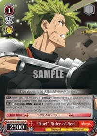 "Duel" Rider of Red (SR) - Fate/Apocrypha - Weiss Schwarz card