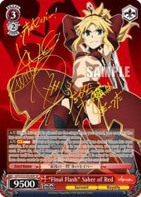 "Final Flash" Saber of Red (SP) - Fate/Apocrypha - Weiss Schwarz card