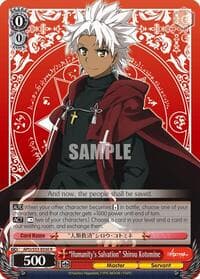 "Humanity's Salvation" Shirou Kotomine - Fate/Apocrypha - Weiss Schwarz card