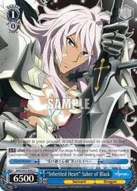 "Inherited Heart" Saber of Black - Fate/Apocrypha - Weiss Schwarz card