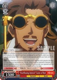 "Overflowing Interest" Caster of Red - Fate/Apocrypha - Weiss Schwarz card