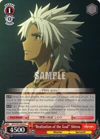 "Realization of the Goal" Shirou - Fate/Apocrypha - Weiss Schwarz card