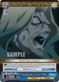 "Transfiguration" Lancer of Black - Fate/Apocrypha - Weiss Schwarz card