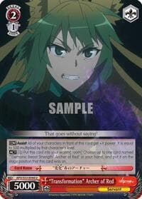 "Transformation" Archer of Red - Fate/Apocrypha - Weiss Schwarz card
