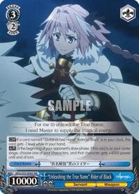 "Unleashing the True Name" Rider of Black - Fate/Apocrypha - Weiss Schwarz card