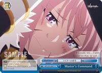 Master's Command - Fate/Apocrypha - Weiss Schwarz card