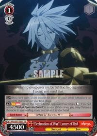 "Declaration of War" Lancer of Red - Fate/Apocrypha - Weiss Schwarz card