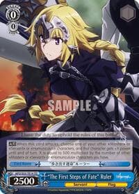 "The First Steps of Fate" Ruler - Fate/Apocrypha - Weiss Schwarz card