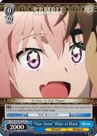 "True Name" Rider of Black - Fate/Apocrypha - Weiss Schwarz card