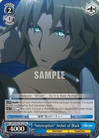 "Interception" Archer of Black - Fate/Apocrypha - Weiss Schwarz card