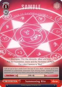 Summoning Rite - Fate/Apocrypha - Weiss Schwarz card