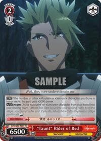 "Taunt" Rider of Red - Fate/Apocrypha - Weiss Schwarz card