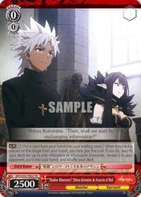 "Shadow Maneuvers" Shirou Kotomine & Assassin of Red - Fate/Apocrypha - Weiss Schwarz card