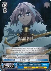 "True Name" Rider of Black (RRR) - Fate/Apocrypha - Weiss Schwarz card