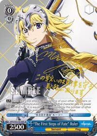 "The First Steps of Fate" Ruler (SP) - Fate/Apocrypha - Weiss Schwarz card
