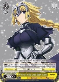 "Great Holy Grail War" Ruler - Fate/Apocrypha - Weiss Schwarz card
