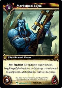 Marksman Boriz - March of the Legion - WoW card