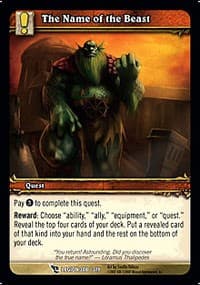 The Name of the Beast - March of the Legion - WoW card