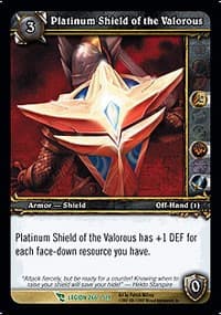 Platinum Shield of the Valorous - March of the Legion - WoW card