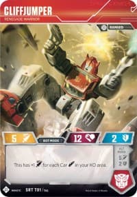 Cliffjumper - Renegade Warrior (SDCC 2018 Exclusive) - Wave 1 - Transformers TCG card