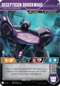 Decepticon Shockwave - Cybertron Commander - Wave 1 - Transformers TCG card