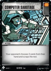 Computer Sabotage - Wave 1 - Transformers TCG card
