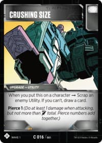 Crushing Size - Wave 1 - Transformers TCG card