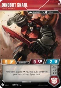 Dinobot Snarl - Desert Warrior - Wave 1 - Transformers TCG card