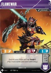 Flamewar - Veteran Decepticon - Wave 1 - Transformers TCG card
