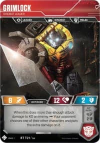 Grimlock - Dinobot Leader - Wave 1 - Transformers TCG card