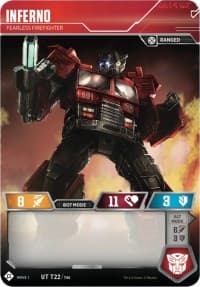 Inferno - Fearless Firefighter - Wave 1 - Transformers TCG card