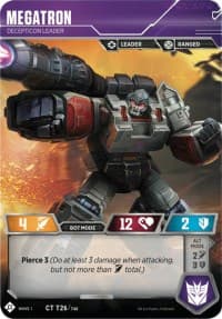 Megatron - Decepticon Leader - Wave 1 - Transformers TCG card