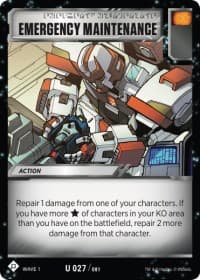 Emergency Maintenance - Wave 1 - Transformers TCG card