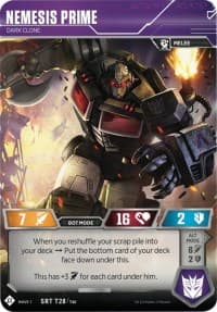 Nemesis Prime - Dark Clone - Wave 1 - Transformers TCG card