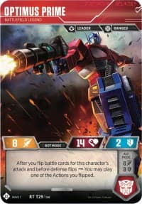 Optimus Prime - Battlefield Legend - Wave 1 - Transformers TCG card