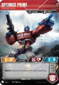 Optimus Prime - Freedom Fighter - Wave 1 - Transformers TCG card