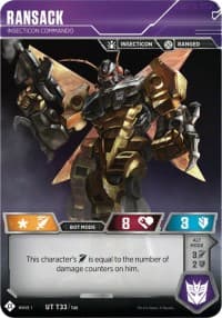 Ransack - Insecticon Commando - Wave 1 - Transformers TCG card