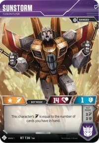 Sunstorm - Fusion Flyer - Wave 1 - Transformers TCG card