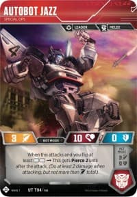 Autobot Jazz - Special Ops - Wave 1 - Transformers TCG card