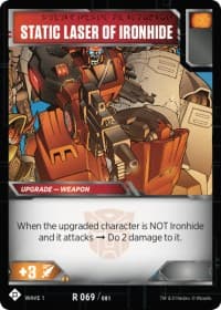Static Laser of Ironhide - Wave 1 - Transformers TCG card