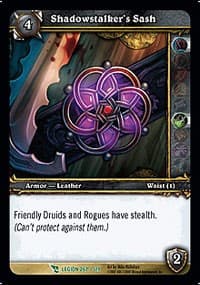 Shadowstalker's Sash - March of the Legion - WoW card