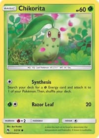 Chikorita (5) - SM - Lost Thunder - Pokemon card