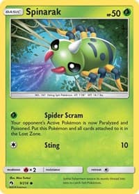 Spinarak - SM - Lost Thunder - Pokemon card