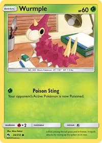 Wurmple (24) - SM - Lost Thunder - Pokemon card