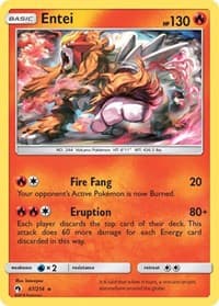 Entei - SM - Lost Thunder - Pokemon card