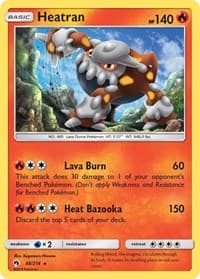 Heatran - SM - Lost Thunder - Pokemon card
