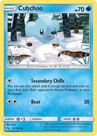 Cubchoo - SM - Lost Thunder - Pokemon card